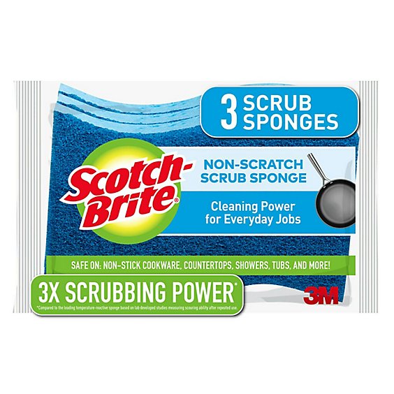 Scotch-Brite Sponges Scrub Non-Scratch Pack - 3 Count