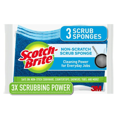 Scotch-Brite Sponges Scrub Non-Scratch Pack - 3 Count