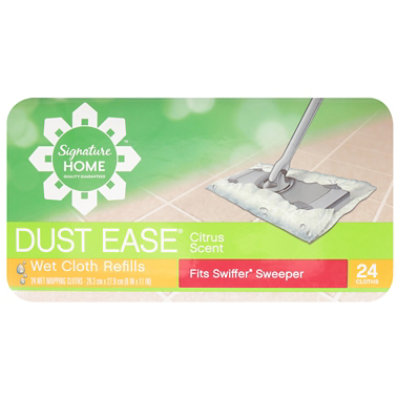 Signature SELECT Dust Ease Refills Wet Cloth Citrus Scent - 24 Count - Image 1