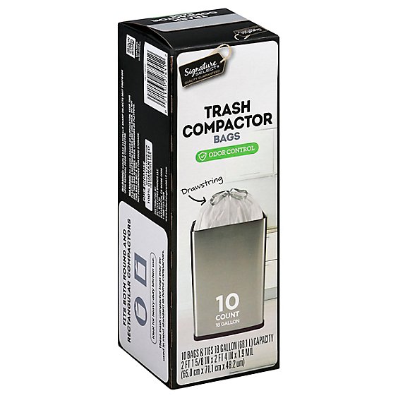 Signature SELECT Trash Compactor Bags 18 Gallon - 10 Count - Safeway