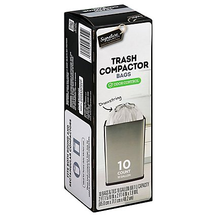 Signature SELECT Trash Compactor Bags 18 Gallon - 10 Count