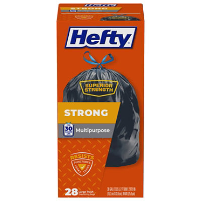 Hefty Trash Bags Drawstring Multipurpose Extra Strong