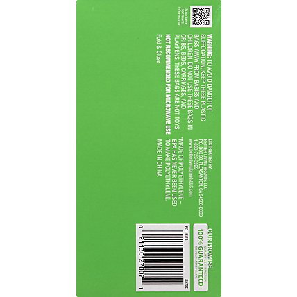Signature SELECT Sandwich Bags Fold & Close BPA Free - 300 Count - Image 4