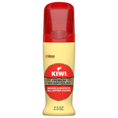 Kiwi Instant Shine & Protect Liquid Shoe Polish Neutral Bottle With Sponge Applicator - 2.5 Oz