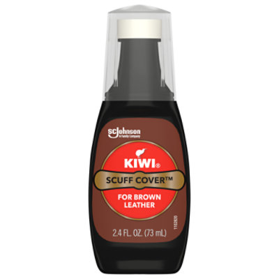 Kiwi Scuff Cover Brown Bottle With Sponge Applicator Liquid Shoe Polish -  2.4 Fl. Oz. - Randalls
