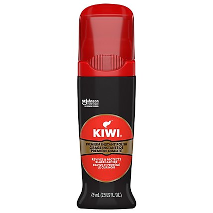 Kiwi Instant Shine & Protect Black Bottle With Sponge Applicator Liquid Shoe Polish - 2.5 Fl. Oz. - Image 1
