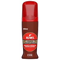 Kiwi Instant Shine & Protect Brown Bottle With Sponge Applicator Liquid Shoe Polish - 2.5 Fl. Oz. - Image 1