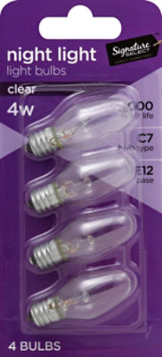 Signature SELECT Light Bulb Night Light Clear 4W C7 Type E12 Base - 4 Count - Image 2