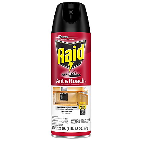 Raid Ant & Roach Killer 26 Fragrance Free 17.5 oz