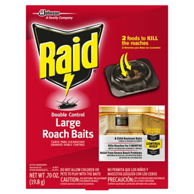 Raid Double Control Large Roach Baits (8 Ct) - Image 2