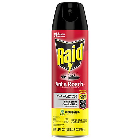  Raid Ant & Roach Killer 26 Lemon Scent 17.5 oz 