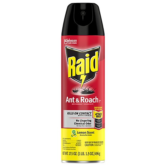 Raid Lavender Scent Ant And Roach Killer Insecticide Aerosol Spray - 17.5 Oz