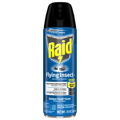 Raid Outdoor Fresh Scent Flying Insect Killer Insecticide Aerosol Spray - 15 Oz