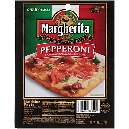 Margherita Pepperoni Sliced Resealable - 8 Oz - Image 2