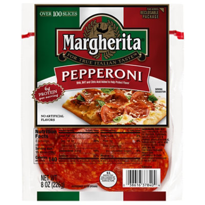 Margherita Pepperoni Sliced Resealable - 8 Oz - Image 1