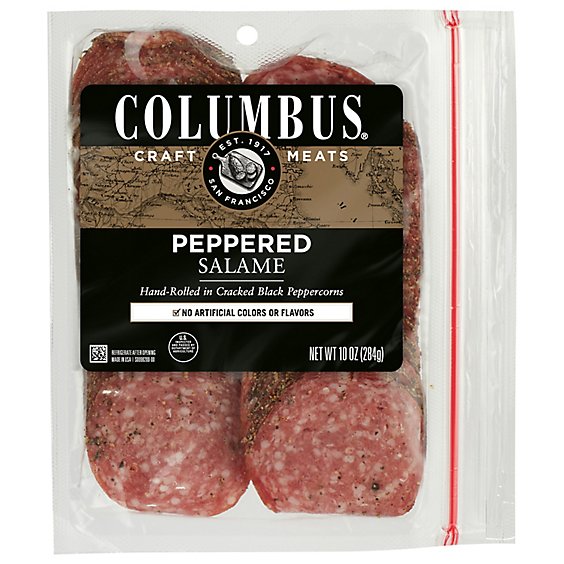 Columbus Peppered Italian Dry Salame - 10 Oz.