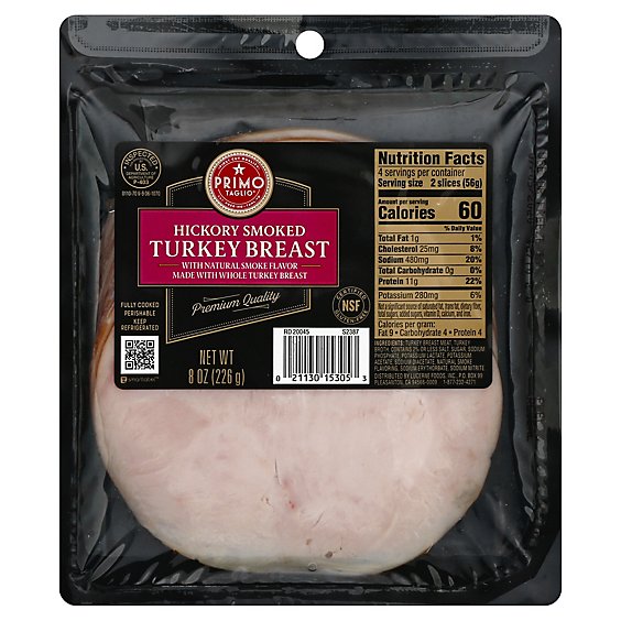Primo Taglio Turkey Breast Hickory Smoked - 8 Oz
