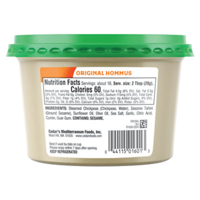 Cedars Hommus Original - 16 Oz - Image 5