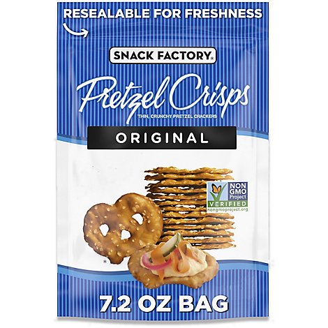 Snack Factory Pretzel Crisps Original - 7.2 Oz.