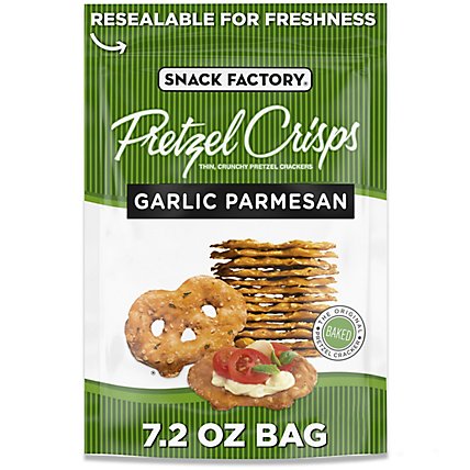 Snack Factory Thin Crunchy Deli Style Garlic ParmesanPretzel Crisps Crackers  - 7.2 Oz - Image 2