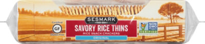 Sesmark Crackers Rice Thins Savory Original - 3.2 Oz - Image 6