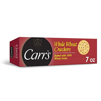 Carrs Whole Wheat Crackers NonGMO Project Verified Baked with 100% Whole Grain - 7 Oz - Image 2