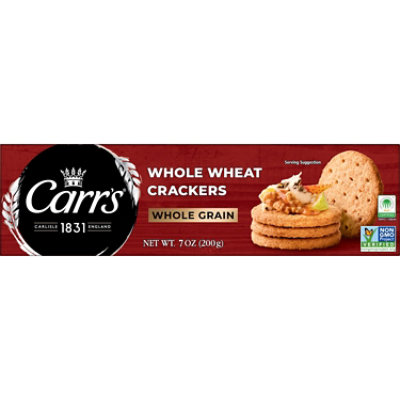 Carrs Whole Wheat Crackers NonGMO Project Verified Baked with 100% Whole Grain - 7 Oz - Image 7