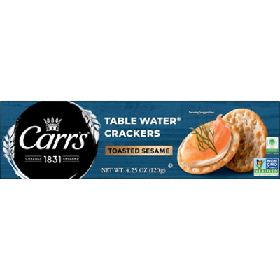 Carrs Table Water Toasted Sesame Crackers - 4.25 Oz