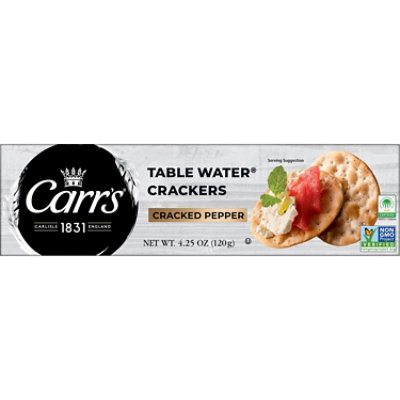 Carrs Table Water Crackers Cracked Pepper Baked Snack Crackers - 4.5 Oz - Image 4