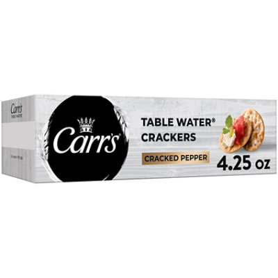 Carrs Table Water Crackers Cracked Pepper Baked Snack Crackers - 4.5 Oz - Image 1