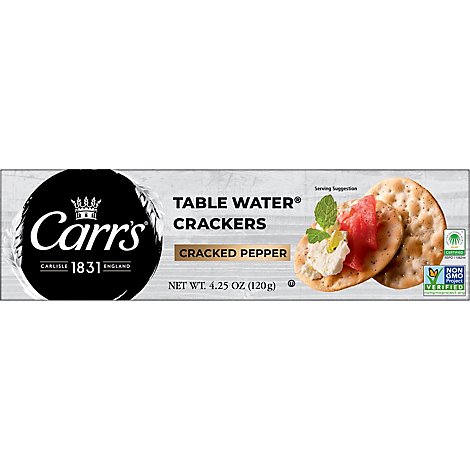 Carrs Table Water Cracked Pepper Crackers - 4.25 Oz