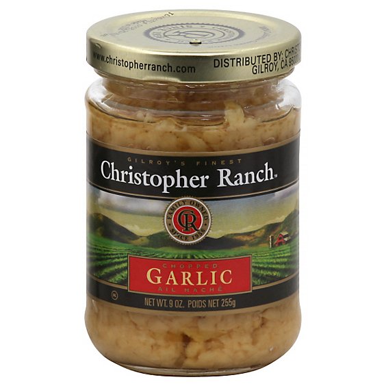 Christopher Ranch Chopped Garlic Prepacked Jar - 9 Oz
