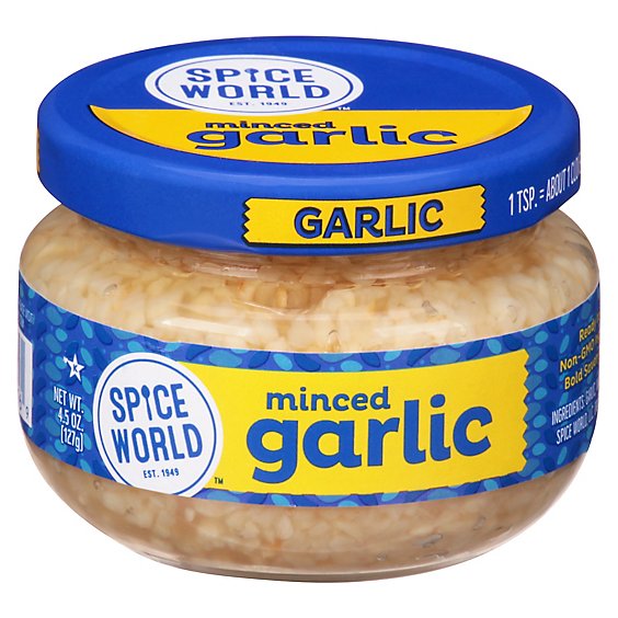 Spice World Garlic Minced - 4.5 Oz