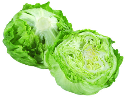 Iceberg Lettuce Head 1/2 Cut - Image 1