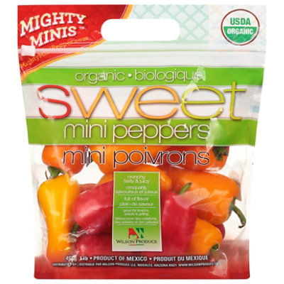 Peppers Bell Peppers Sweet Mini Organic Prepacked - 16 Oz