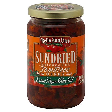 Bella Sun Luci Sun Dried Julienne Cut Tomatoes With 100% Olive Oil And Herb - 16 Oz