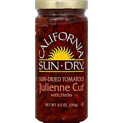California Sun Dry Tomatoes Sun Dried Julienne Cut with Herbs - 8.5 Oz - Image 2