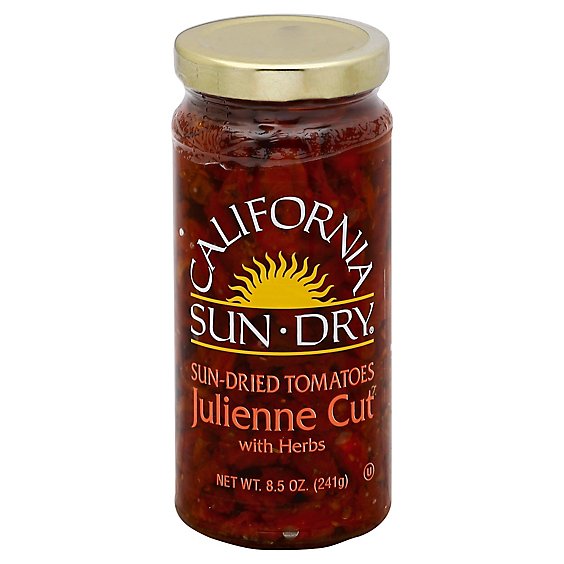 California Sun Dry Tomatoes Sun Dried Julienne Cut with Herbs - 8.5 Oz