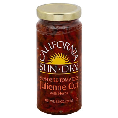 California Sun Dry Tomatoes Sun Dried Julienne Cut with Herbs - 8.5 Oz