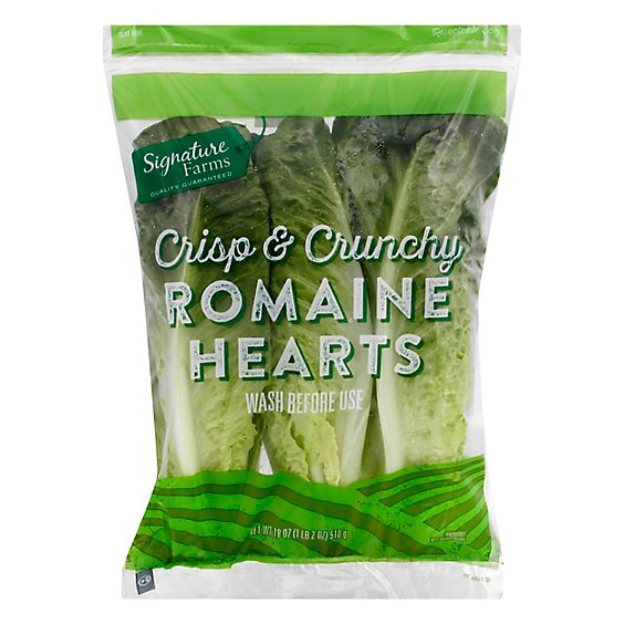 Signature Farms Romaine Hearts Prepackaged - 3 Count
