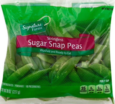 Signature Select/Farms Sugar Snap Peas Stringless Prepackaged - 8 Oz - Image 2