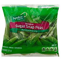 Signature Farms Sugar Snap Peas Stringless Prepackaged - 8 Oz - Image 1