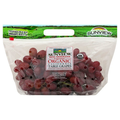 Organic Red Flame Seedless Grapes, 1.5 lb, Terra Firma Farm