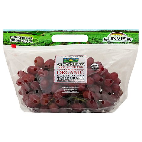 Red Organic Seedless Grapes - 2 Lb