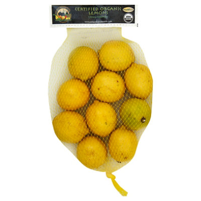 Fresh Organic Lemons, 2 lb Bag 