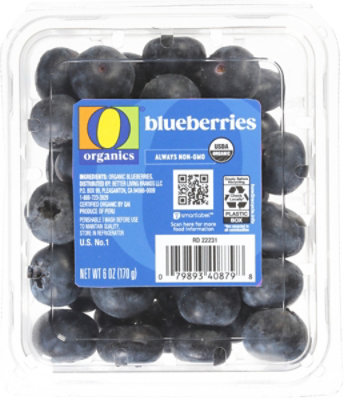 Fresh Organic Jumbo Blueberries, 6 oz