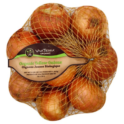 Onions Yellow Organic Prepacked - 3 Lb