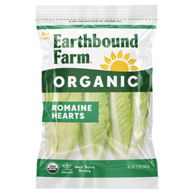 Organic Romaine Hearts Prepackaged 3 Count