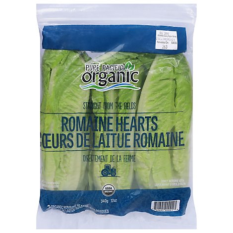 Organic Romaine Hearts Prepackaged - 3 Count