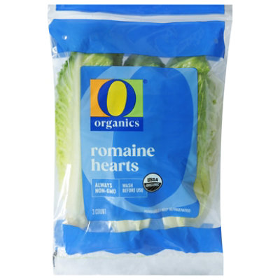 Organic Romaine Hearts Prepackaged - 3 Count